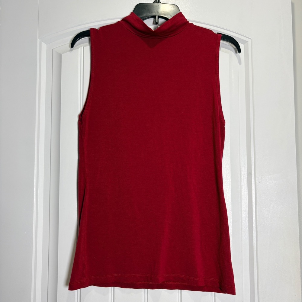 Zenana‎ Outfitters Mock Neck Top Women Large Red Sleeveless